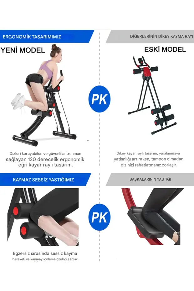 Lcd Ekranlı Egzersiz Aleti Mekik Fitness Aleti Kondisyon Alman Tasarım Kondisyon Karın Küreği